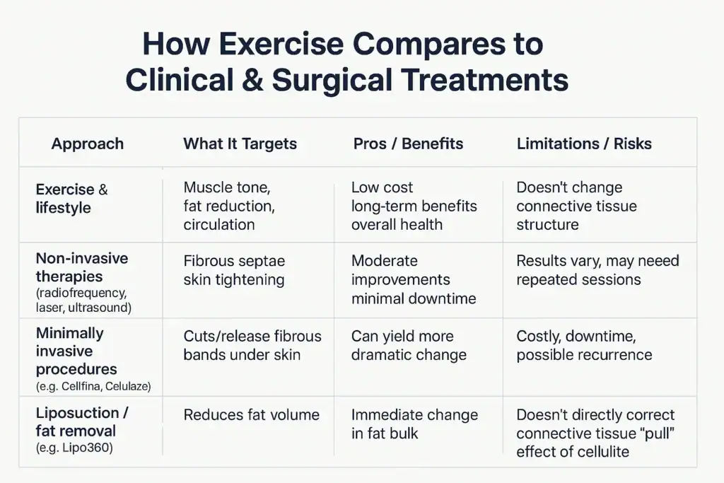 Sculpting Your Bum: Can Toning Exercises Really Reduce Cellulite? 2 How exercise compares to treatments from Lipo 360 East Sussex