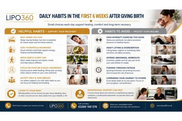 What to Do (and Avoid) in the First 6 Weeks After Giving Birth To Avoid Diastasis Recti 3 First 6 Weeks After Giving Birth To Avoid Diastasis Recti East Sussex : Daily Habits in the First 6 Weeks After Giving Birth